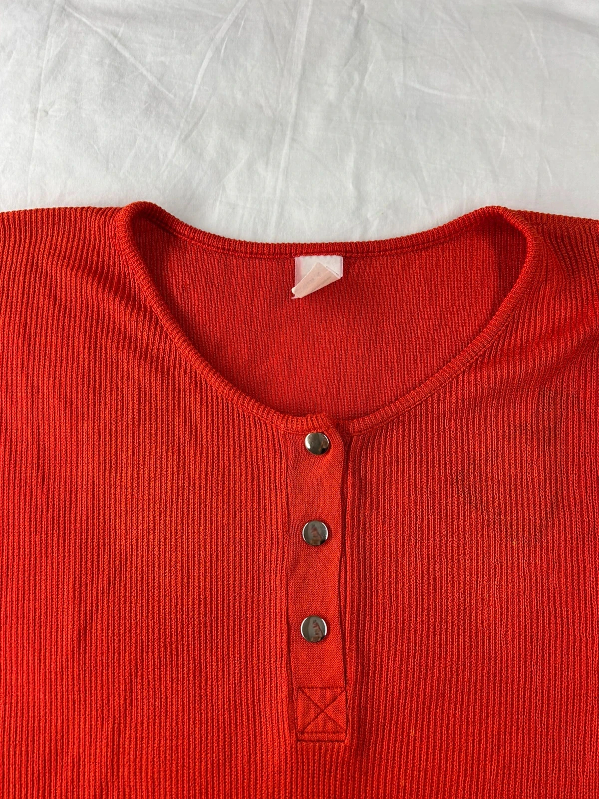 Blusa de manga corta de acrílico rojo talla 40 – photo 3